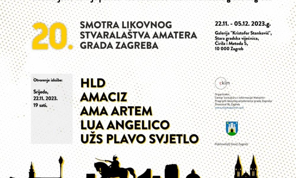 20. Smotra likovnog stvaralaštva amatera grada Zagreba_Pozivnica