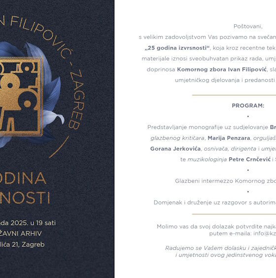 Predstavljanje monografije Komornog zbora "Ivan Filipović"