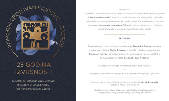 Predstavljanje monografije Komornog zbora "Ivan Filipović"