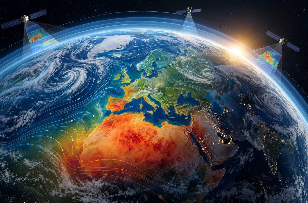 Ilustracija Zemlje i klimatskih obrazaca