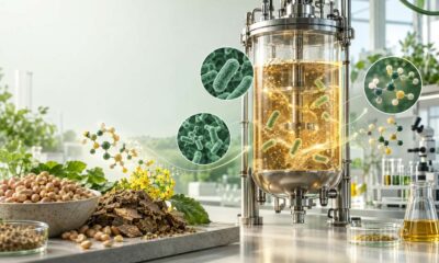 Ilustracija fermentacije biljnih proteina bakterijama i povećanja količine aminokiseline lizina.