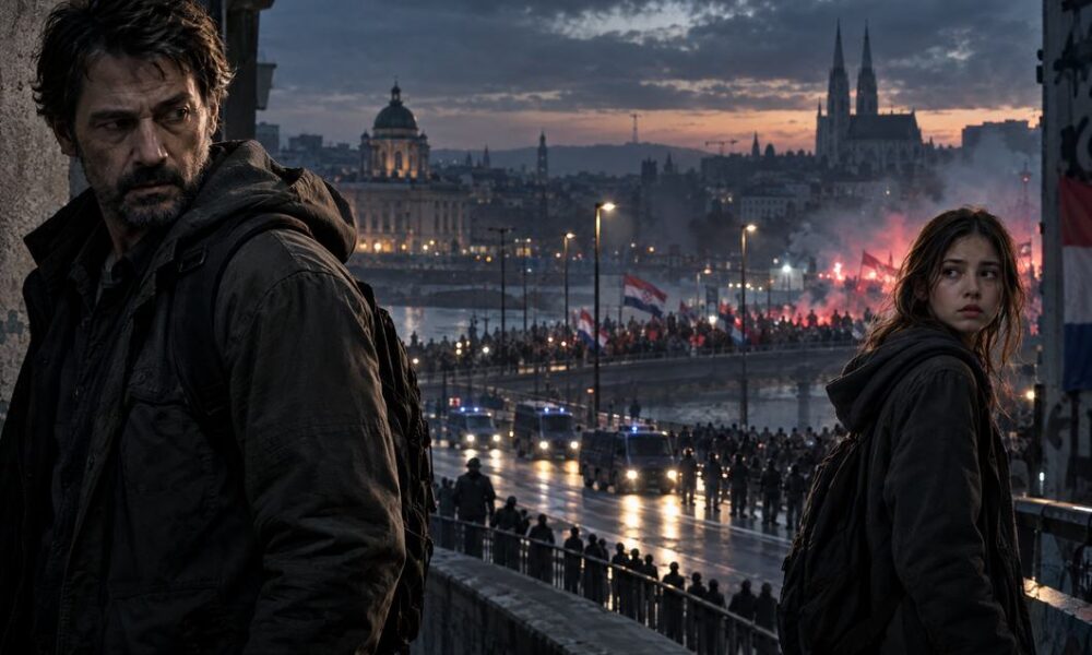 Filmska ilustracija političkog akcijskog trilera