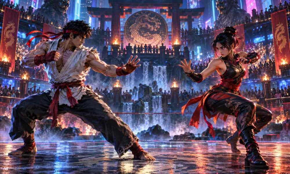 Filmska ilustracija borilačkog turnira inspirirana filmom Street Fighter