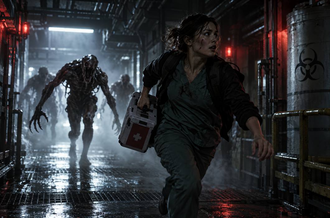Filmska ilustracija survival horora Resident Evil