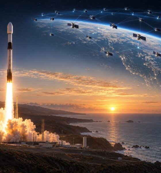 Falcon 9 lansira satelite u noćno nebo