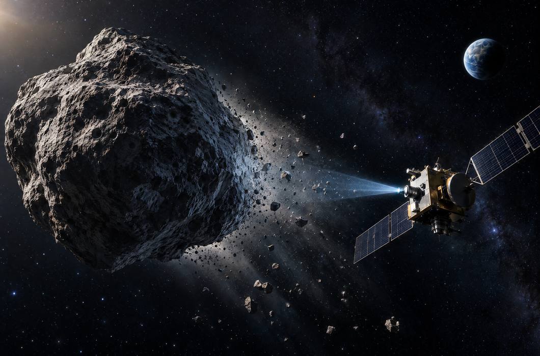 Trodimenzionalna simulacija raspada asteroida u svemiru