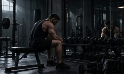 Filmska scena mračne teretane i bodybuildera
