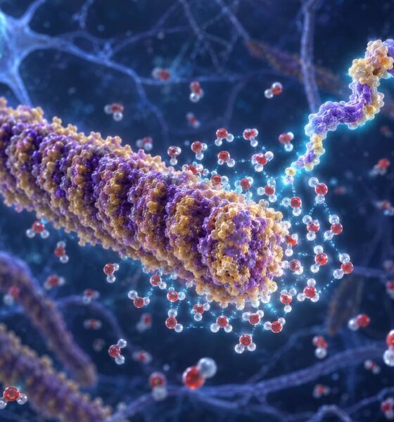 Molekule vode uz tau fibrilu u neuronskom okruženju