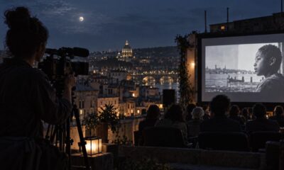 Ilustracija dokumentarnog filma i filmskog festivala.