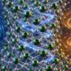 Ilustracija uranijeva oksitelurida i spiralne atomske strukture.