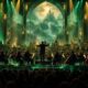 Velika koncertna pozornica s orkestrom, zelenim svjetlom i fantastičnom atmosferom